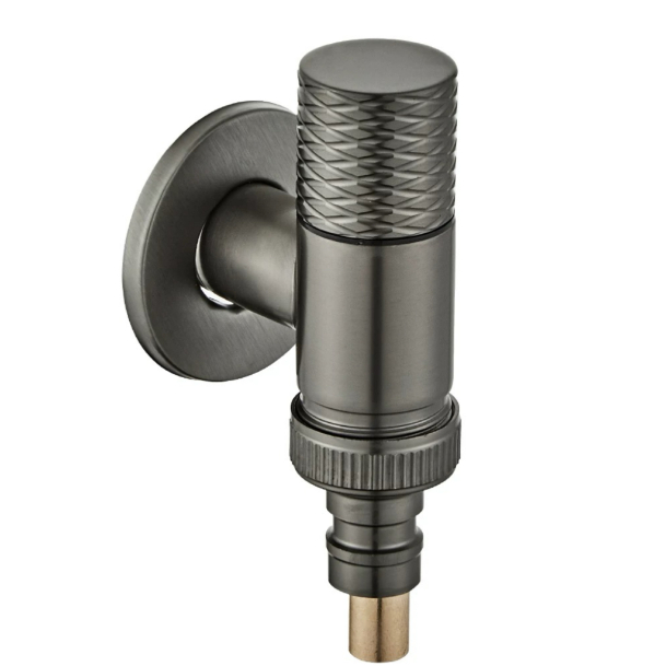 गन ग्रे Knurled ह्यान्डल पानी रोक कोण भल्भ