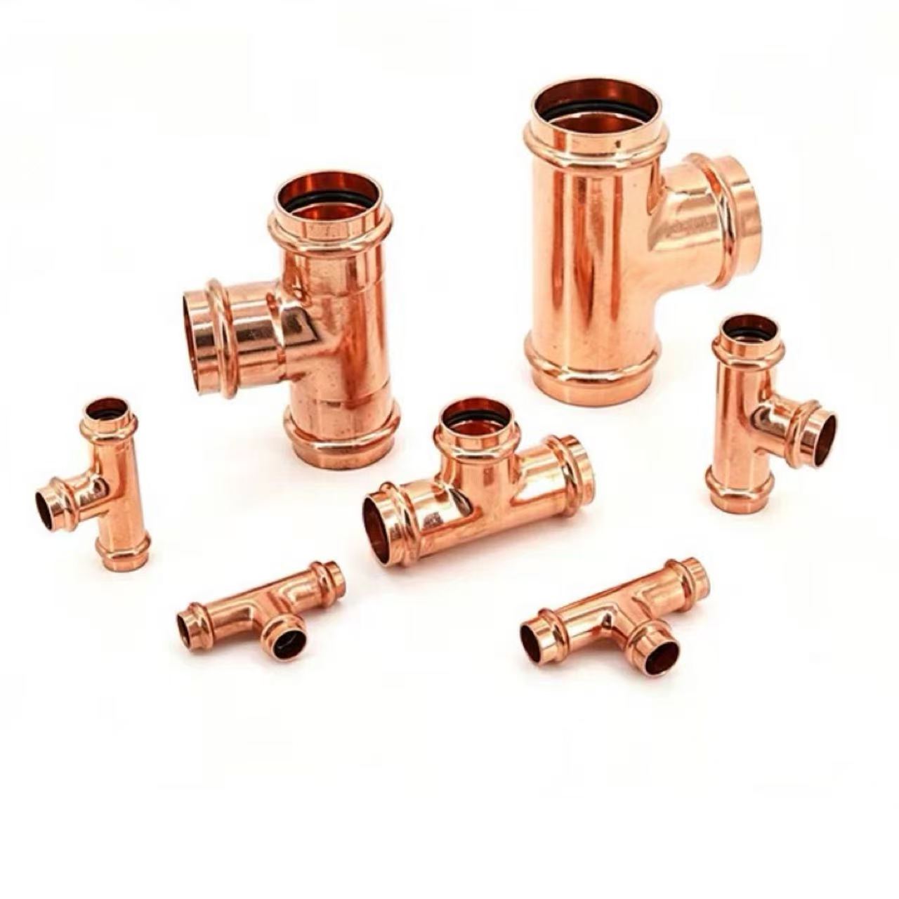 Double-Press Equal Tee Plumbing Fitting
