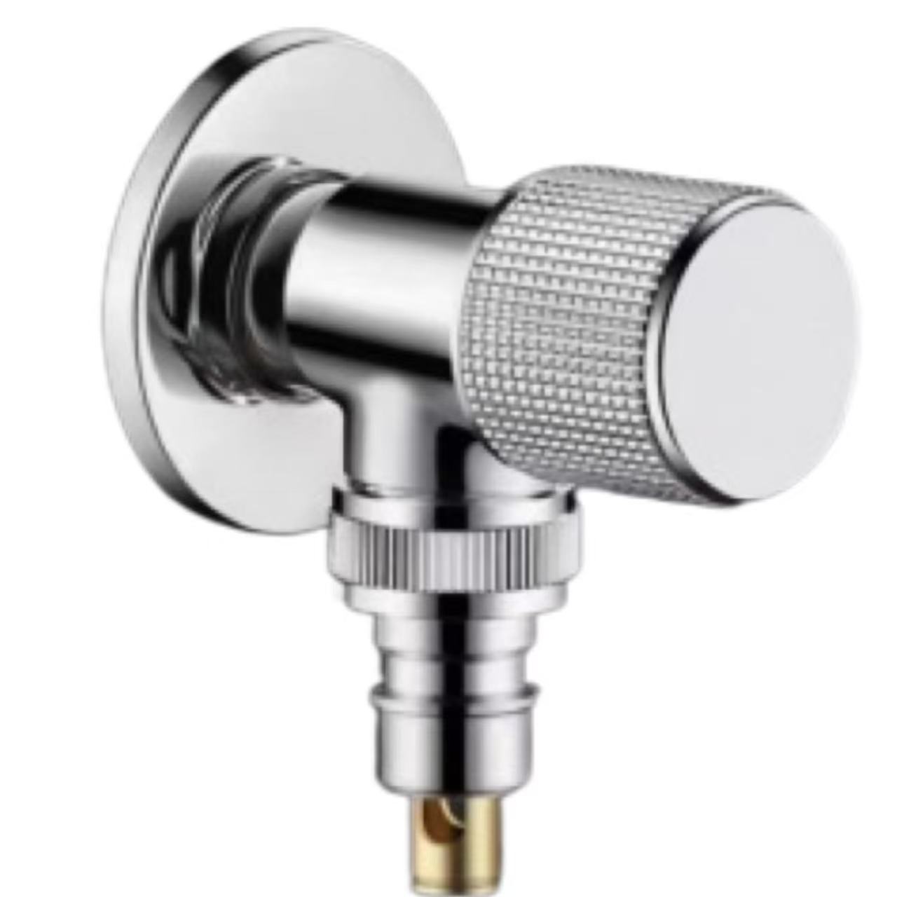 मिरर क्रोम Knurled Knob धुने मेसिन पानी रोक भल्भ